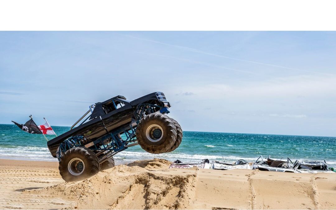 driving on the beach in a 4wd, beach driving